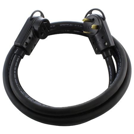 Ac Works SOOW Extension Cord, 10 AWG, Indoor/Outdoor, 10/3, 1 Outlets, TT-30R, Black, Rubber, Nylon, TT-30P TT30PR-075